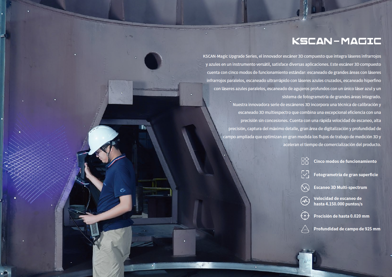 Presentación del diseño compacto y ergonómico del escáner 3D IT3D Scan ONE